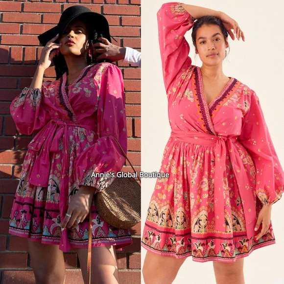 RARE NWT ANTHROPOLOGIE Raquel Floral Embroidered Beaded Mini Dress. Size 3X - Picture 6 of 16